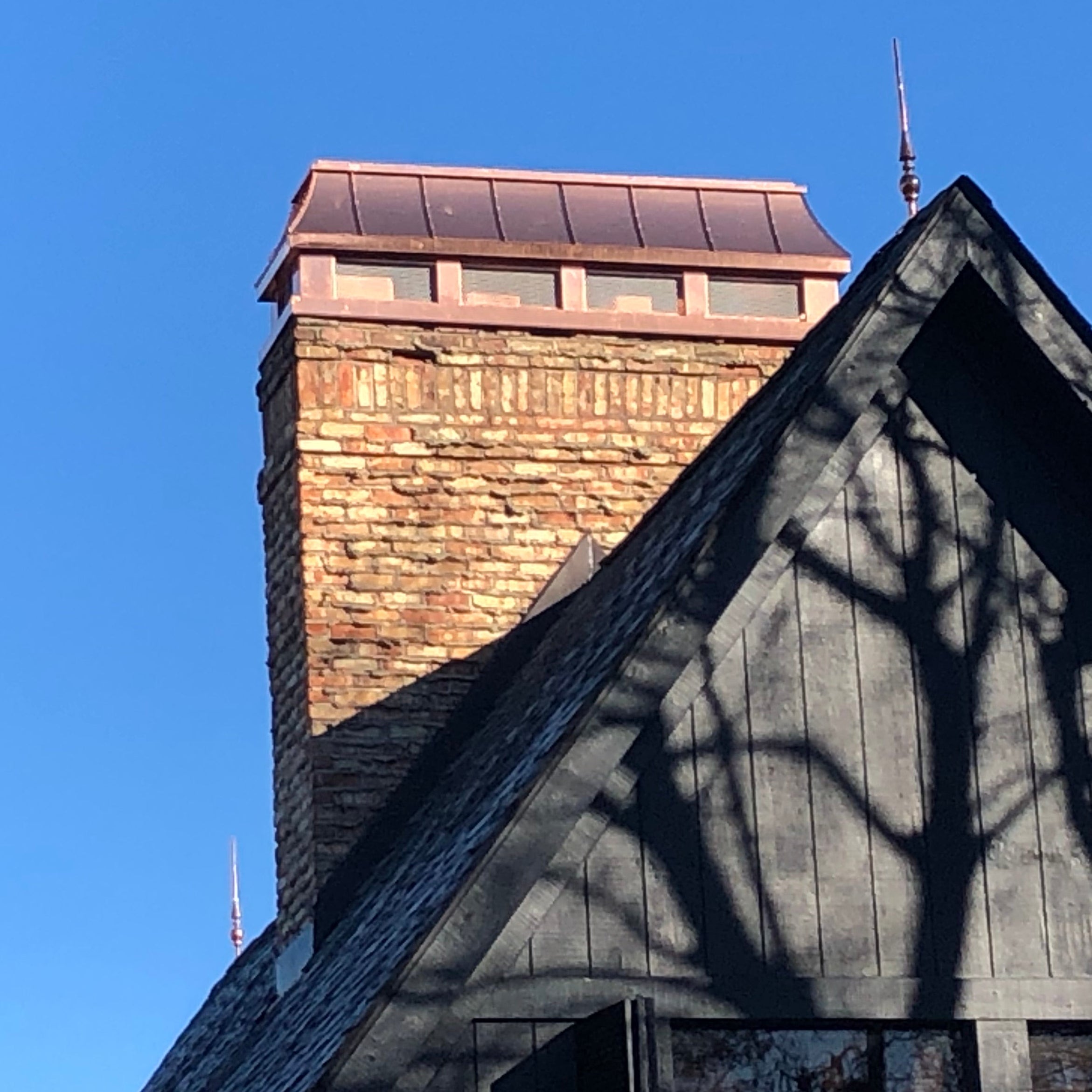 Custom Copper Curved Panel Chimney Cap