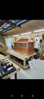 Kynar copper tone board and batten top vent cap detail view — check for bars before uploading