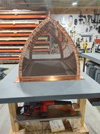Custom copper arched cathedral chimney cap, top mount, ready to ship Connecticut