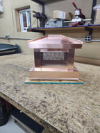 Galvalume hip and ridge chimney cap — durable custom fabrication by Archaic Metal

