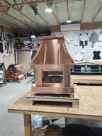 Custom arched top copper chimney cap side view — made to order in Berlin NJ

