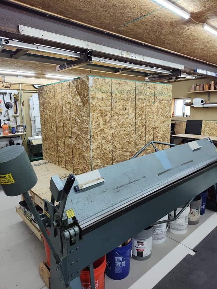 Custom wooden shipping crate for LTL freight delivery — built in-house to protect every chimney cap order